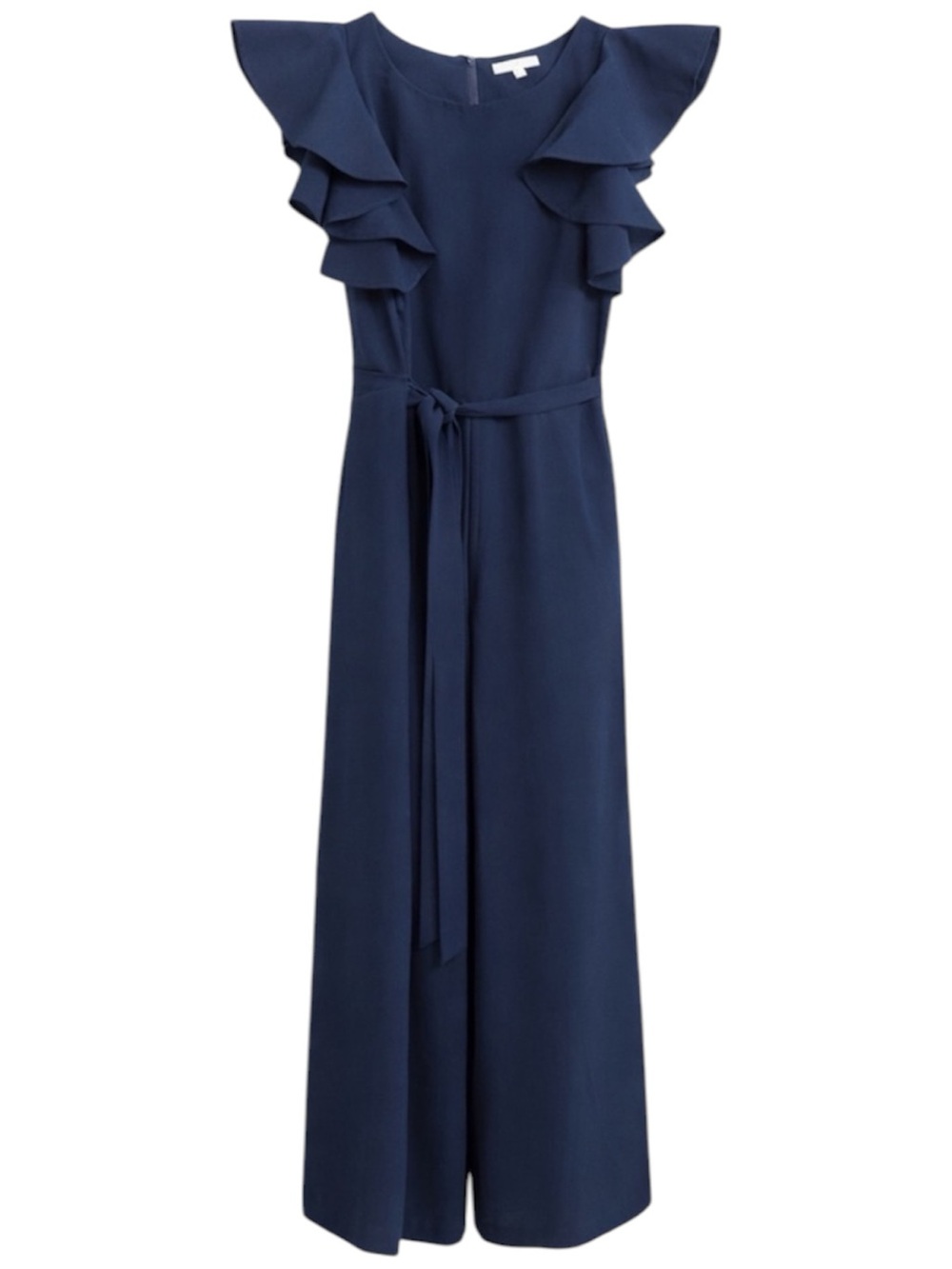 GB Girls Navy Blue Ruffle Sleeve Wide Leg Jumpsuit Size 8 Formal Party Wedding